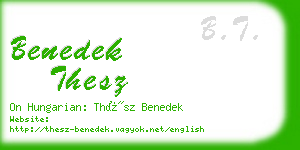 benedek thesz business card